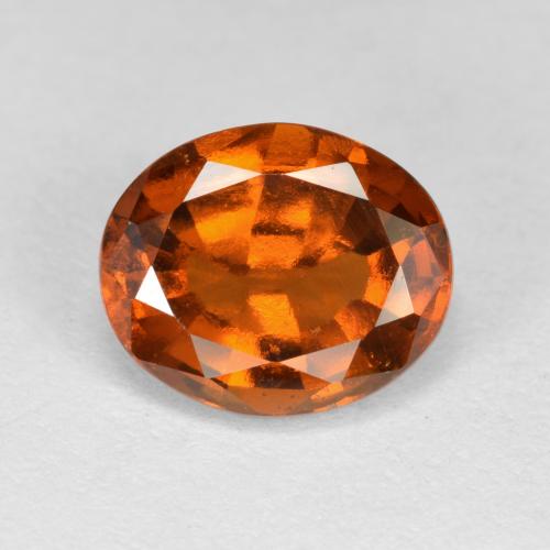 tieforange Hessonit-Granat Edelstein - 2.4ct Oval facettiert (ID: 496774)