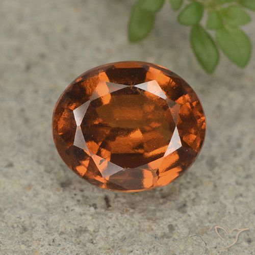 Naranja rojizo Granate Hesonita Gema - 2.6ct Forma ovalada (ID: 496775)