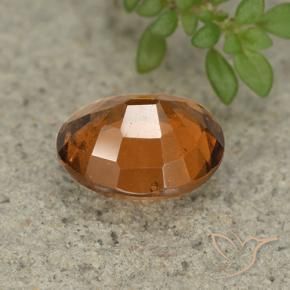 Hessonite Garnet Gemstone in 9 x 7.7 mm Size for Sale, Hessonite Garnet Stone in Reddish Orange Color