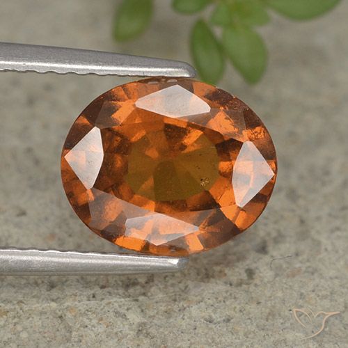 2.23ct Natural Medium-Dark Orange Hessonite Garnet, Oval, VS