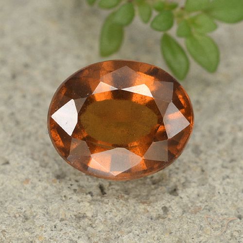 2.46ct Natural Medium-Dark Orange Hessonite Garnet, Oval, VS