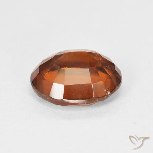 Hessonite Garnet Gemstone in 9.2 x 7.6 mm Size for Sale, Hessonite Garnet Stone in Medium Dark-Orange Color