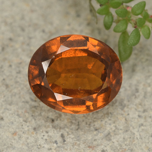 Medium Orange Hessonite Garnet Gem - 2.8ct Oval Facet (ID: 496780)
