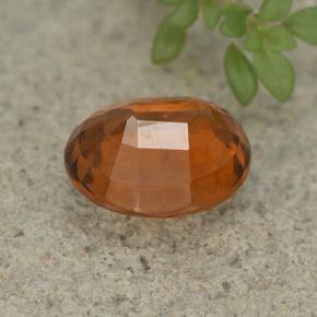 Hessonite Garnet Gemstone in 9.2 x 7.7 mm Size for Sale, Hessonite Garnet Stone in Medium Orange Color