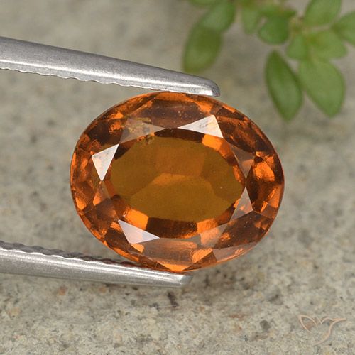 2.63ct Natural Medium-Dark Orange Hessonite Garnet, Oval, VS-SI