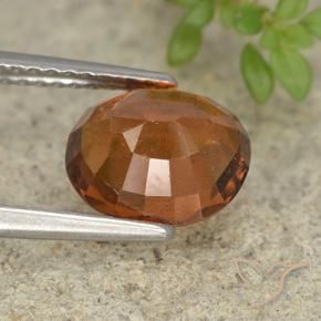 Hessonite Garnet Gemstone in 8.9 x 7.5 mm Size for Sale, Hessonite Garnet Stone in Deep Orange Color