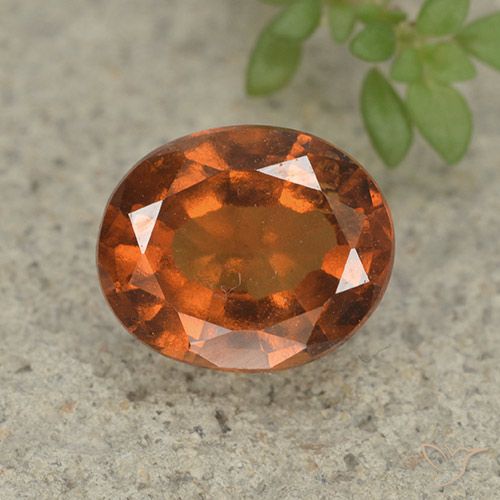 2.52ct Natural Deep Orange Hessonite Garnet, Oval, VS