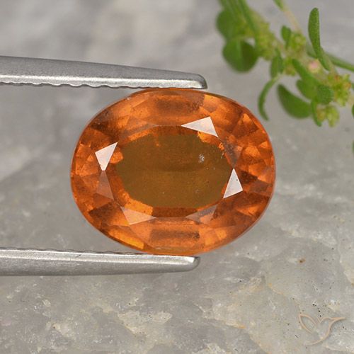 Medium Orange Hessonite Garnet Gem - 2.7ct Oval Facet (ID: 496788)
