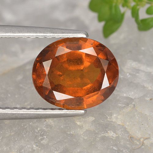 2.46ct Natural Medium-Dark Orange Hessonite Garnet, Oval, VS-SI