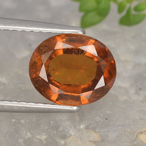 2.37ct Natural Reddish Orange Hessonite Garnet, Oval, VS-SI