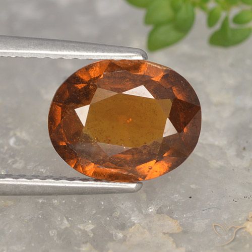 2.36ct Natural Medium-Dark Orange Hessonite Garnet, Oval, VS-SI