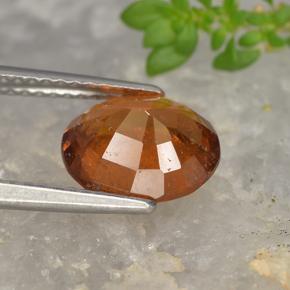 Hessonite Garnet Gemstone in 9.3 x 7.7 mm Size for Sale, Hessonite Garnet Stone in Medium Orange Color