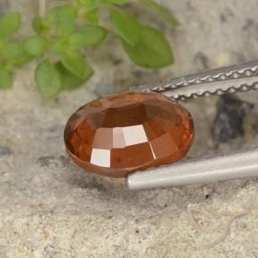 Hessonite Garnet Gemstone in 9 x 7 mm (calibrated) Size for Sale, Hessonite Garnet Stone in Deep Orange Color