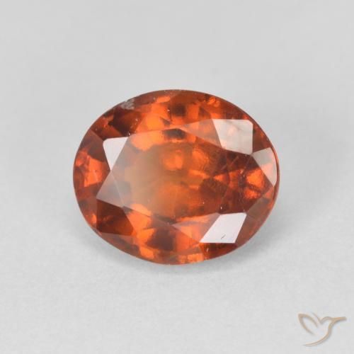 2.48ct Natural Medium Dark-Orange Hessonite Garnet, Oval, VS