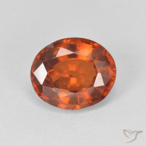 2.48 ct Orange Hessonite Garnet Stone, Natural Hessonite Garnet in Oval Facet Shape for Sale