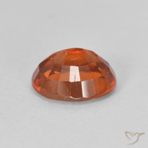 Hessonite Garnet Gemstone in 8.8 x 7.4 mm Size for Sale, Hessonite Garnet Stone in Medium Dark-Orange Color