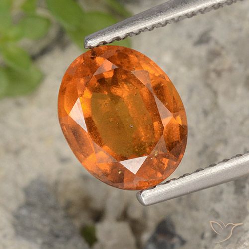 2.23ct Natural Deep Orange Hessonite Garnet, Oval, VS-SI