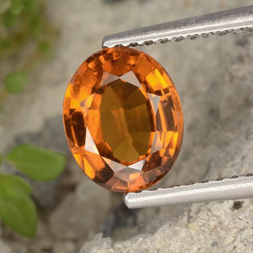 1.96ct Natural Medium-Dark Orange Hessonite Garnet, Oval, VS