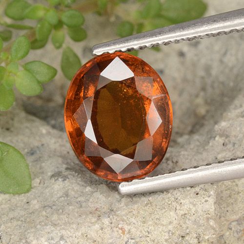 2.40ct Natural Deep Orange Hessonite Garnet, Oval, VS-SI