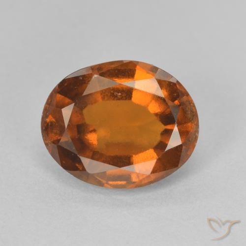 2.5 ct Orange Hessonite Garnet, 9.2 x 7.5 mm Oval Cut From Madagascar, Photo A