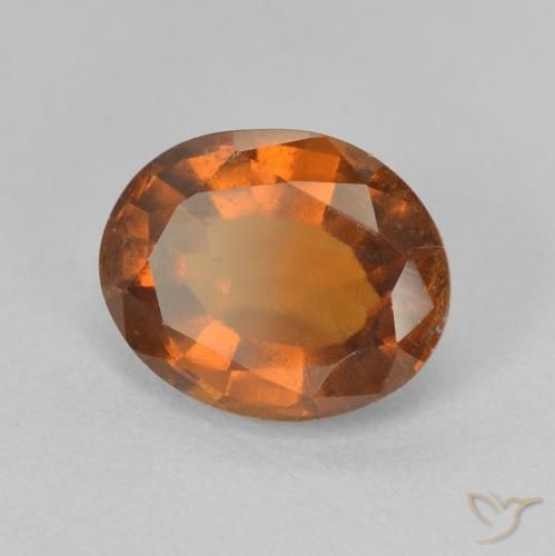 2.50 ct Orange Hessonite Garnet Stone, Natural Hessonite Garnet in Oval Facet Shape for Sale