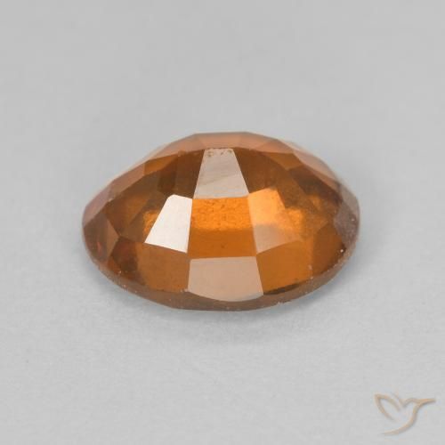 Hessonite Garnet Gemstone in 9.2 x 7.5 mm Size for Sale, Hessonite Garnet Stone in Deep Orange Color