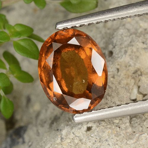 1.92ct Natural Deep Orange Hessonite Garnet, Oval, VS