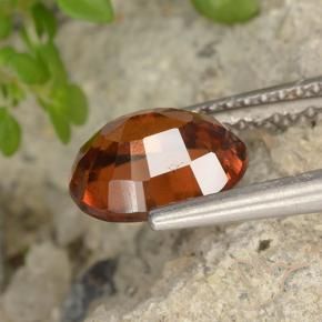 Hessonite Garnet Gemstone in 9 x 7 mm (calibrated) Size for Sale, Hessonite Garnet Stone in Amber Orange Color