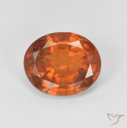 2.49ct Natural Deep Orange Hessonite Garnet, Oval, VS-SI