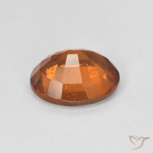 Hessonite Garnet Gemstone in 9.1 x 7.5 mm Size for Sale, Hessonite Garnet Stone in Deep Orange Color