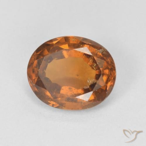 2.23ct Natural Deep Orange Hessonite Garnet, Oval, VS-SI