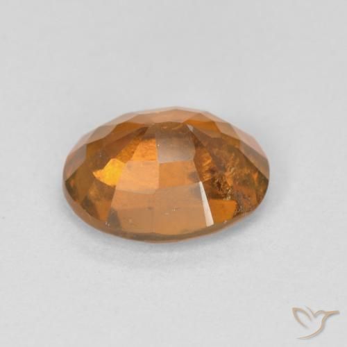 Hessonite Garnet Gemstone in 8.8 x 7.4 mm Size for Sale, Hessonite Garnet Stone in Deep Orange Color