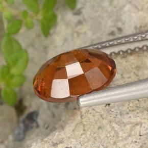 Hessonite Garnet Gemstone in 8.6 x 7.2 mm Size for Sale, Hessonite Garnet Stone in Medium-Dark Orange Color