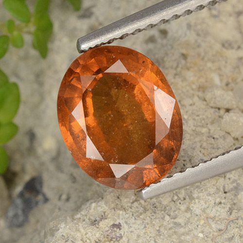 2.63ct Natural Deep Orange Hessonite Garnet, Oval, VS-SI
