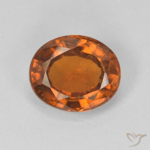 2.47ct Natural Medium Dark-Orange Hessonite Garnet, Oval, VS-SI