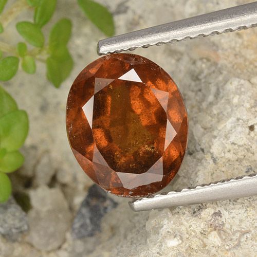 2.69ct Natural Medium Orange Hessonite Garnet, Oval, VS-SI