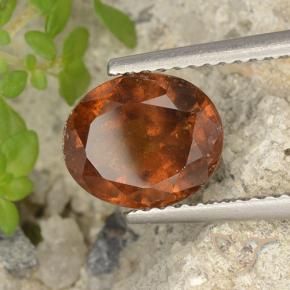 2.69 ct Orange Hessonite Garnet Stone, Natural Hessonite Garnet in Oval Facet Shape for Sale