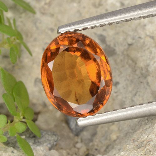 1.81ct Natural Medium-Dark Orange Hessonite Garnet, Oval, VS