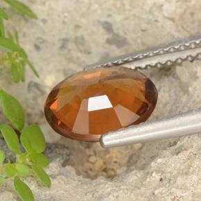 Hessonite Garnet Gemstone in 9 x 7.6 mm Size for Sale, Hessonite Garnet Stone in Medium-Dark Orange Color