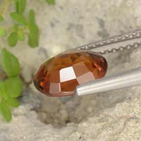 Hessonite Garnet Gemstone in 8.3 x 6.7 mm Size for Sale, Hessonite Garnet Stone in Amber Orange Color