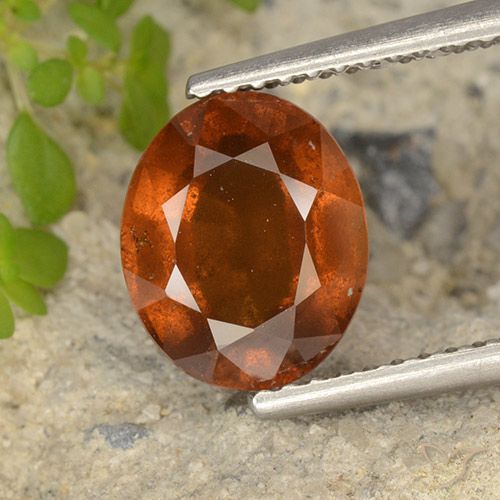 2.64ct Natural Medium Orange Hessonite Garnet, Oval, VS-SI