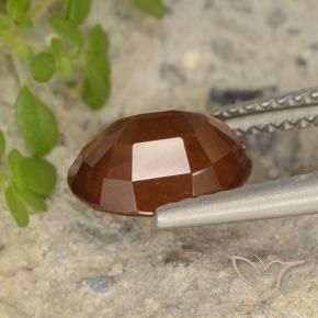 Hessonite Garnet Gemstone in 9.3 x 7.7 mm Size for Sale, Hessonite Garnet Stone in Medium Orange Color