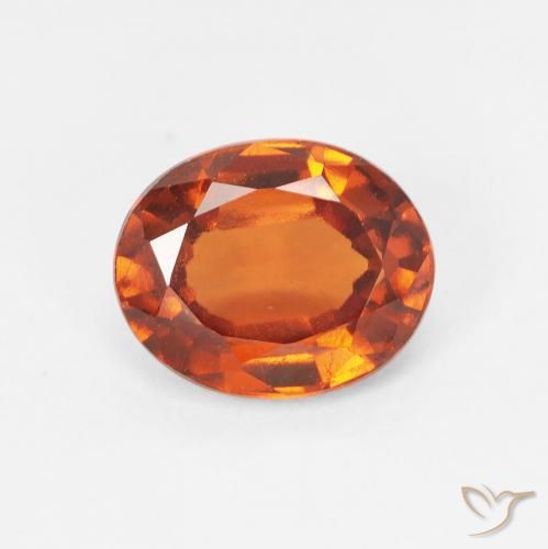 1.94ct Natural Medium Orange Hessonite Garnet, Oval, VS-SI