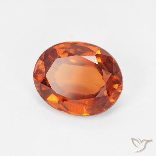 1.94 ct Orange Hessonite Garnet Stone, Natural Hessonite Garnet in Oval Facet Shape for Sale