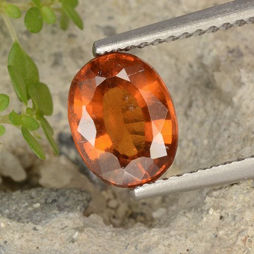 1.97ct Natural Medium-Dark Orange Hessonite Garnet, Oval, VS-SI