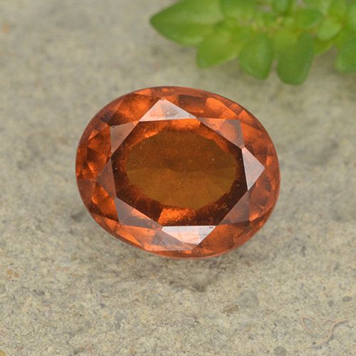 2.70ct Natural Deep Orange Hessonite Garnet, Oval, VS-SI
