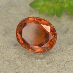 2.70 ct Orange Hessonite Garnet Stone, Natural Hessonite Garnet in Oval Facet Shape for Sale