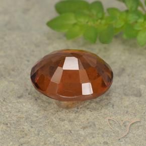 Hessonite Garnet Gemstone in 9.1 x 7.6 mm Size for Sale, Hessonite Garnet Stone in Deep Orange Color