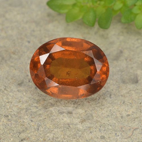 2.25ct Natural Amber Orange Hessonite Garnet, Oval, VS-SI
