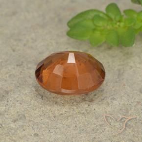 Hessonite Garnet Gemstone in 7.9 x 6.5 mm Size for Sale, Hessonite Garnet Stone in Deep Orange Color